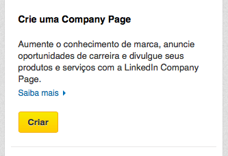 Crirar página para empresa no Linkedin